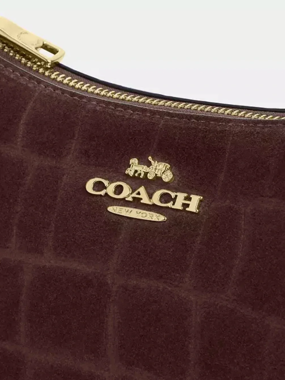 Coach soft Teri Shoulder Bag suede Crossbody handbag purse NWT